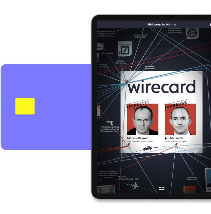 Tablet mit Meldung vom wirecard Vorfall